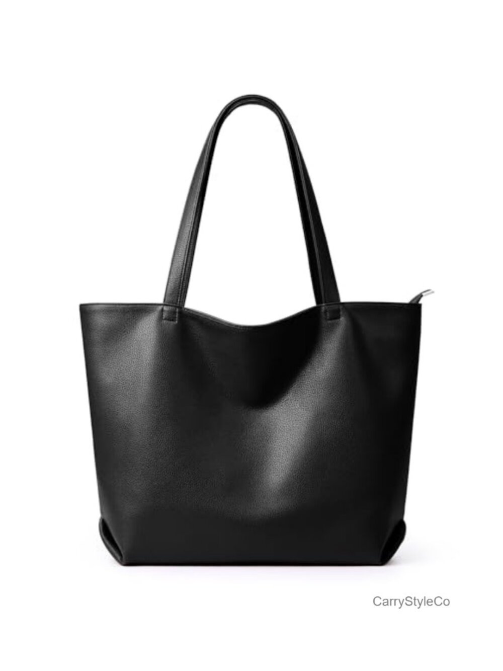 Large Vegan Leather Tote Bag Hobo Zipper Purse Shoulder Work Bag